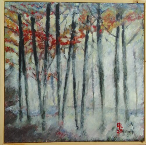 IL BOSCO NELLA NEBBIA de ALFONSO CESARO, Pintura a la venta en Singulart