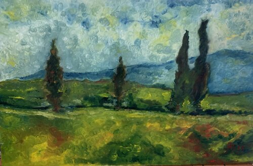 LA CAMPAGNA RUPESTRE de ALFONSO CESARO, Pintura a la venta en Singulart
