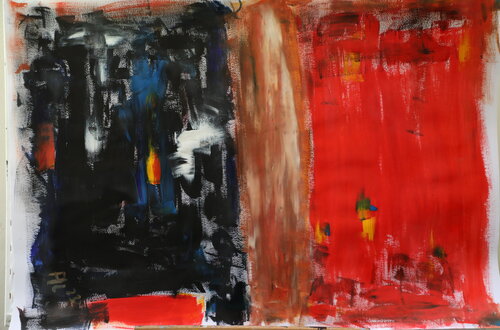 ROSSO E NERO by ALFONSO CESARO, Work on Paper for Sale on Singulart