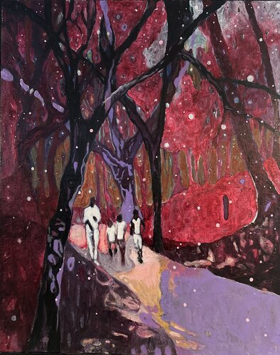 El camino de las luciérnagas di Carmen Trejo, Pittura in vendita su Singulart