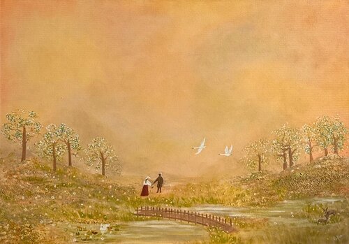 Dreamscape Walk von Rafia Rasheed, Malerei kaufen auf Singulart