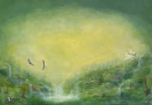 The Hidden Shire de Rafia Rasheed, Pintura a la venta en Singulart