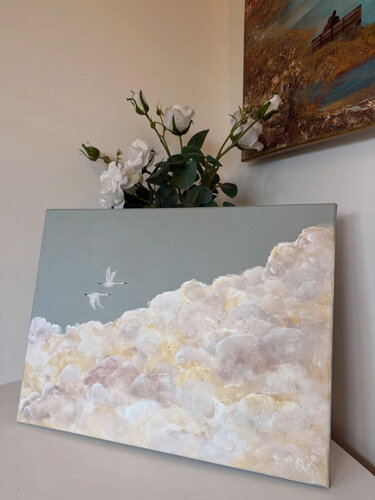 Winged Migration van Rafia Rasheed, Schilderij te koop op Singulart