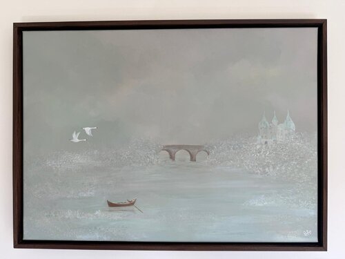 Awaiting Boat by Rafia Rasheed, Painting for Sale on Singulart