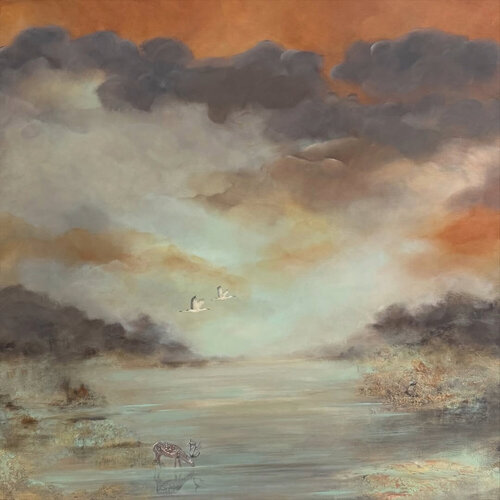 Amber Dreams de Rafia Rasheed, Pintura a la venta en Singulart