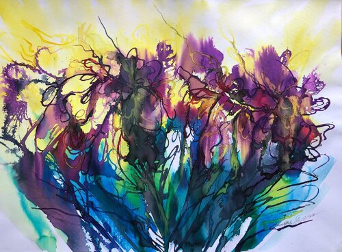 Flowers by Shirin Eghbal, 회화 for Sale on Singulart