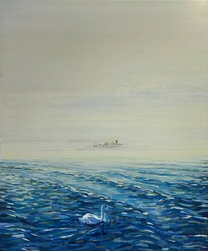 St. Galler Fisch im Zürcherwasser de Gabriel Fluri, Pintura a la venta en Singulart