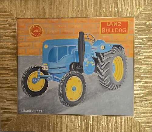 Tractor LANZ BULLDOG 1950 by José Báidez González, Painting for Sale on Singulart