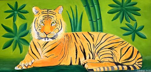TIGRE DE BENGALA van José Báidez González, Schilderij te koop op Singulart