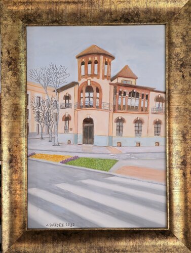 Plaza Gabriel Lodares. van José Báidez González, Schilderij te koop op Singulart