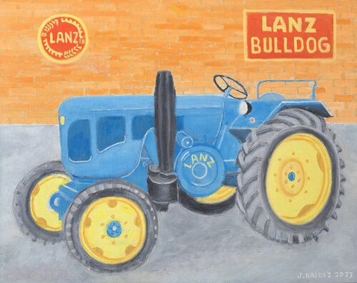 Tractor LANZ BULLDOG AÑOS 1960 di José Báidez González, Pittura in vendita su Singulart
