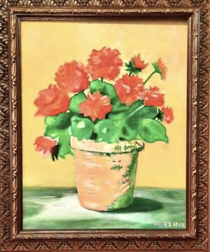 Geranios by José Báidez González, Painting for Sale on Singulart