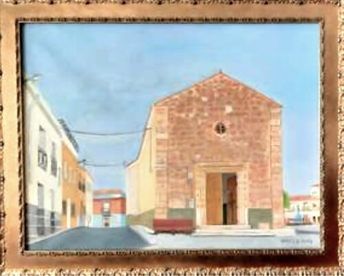 Iglesia de la Purísima. ALCADOZO.ALBACETE. von José Báidez González, Malerei kaufen auf Singulart