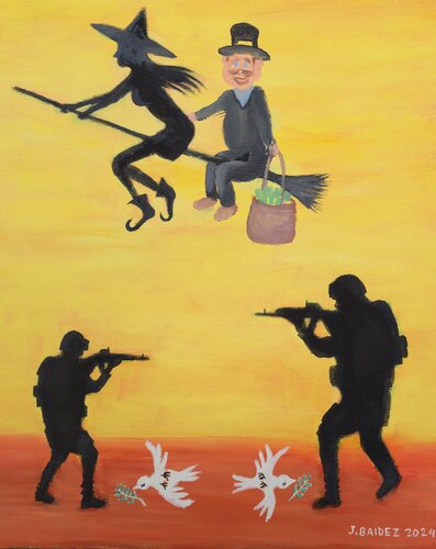 El escape de los privilegiados. de José Báidez González, Pintura a la venta en Singulart