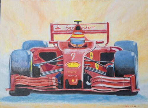 Ferrari  Fórmula 1 par José Báidez González, Peinture en vente sur Singulart
