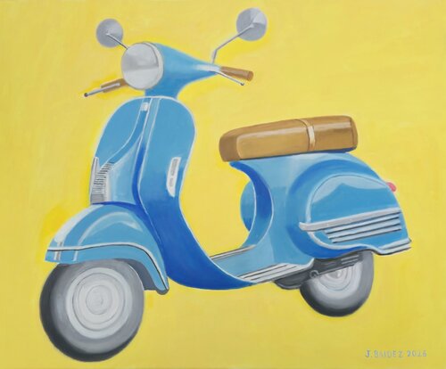 VESPA AZUL von José Báidez González, Malerei kaufen auf Singulart