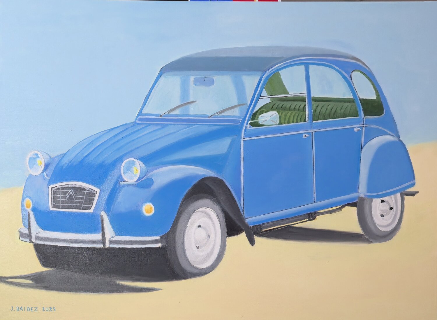 Citroën 2 CV. José Báidez González Originalgemälde zu verkaufen