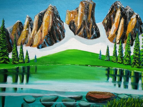 Spring in Dolomites van Alexander Aleksyuk, Schilderij te koop op Singulart