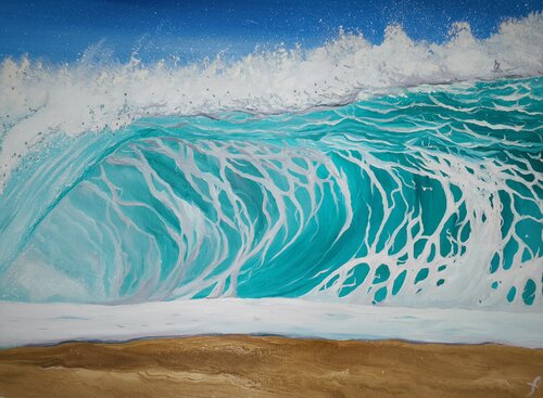 Ismerald wave van Alexander Aleksyuk, Schilderij te koop op Singulart