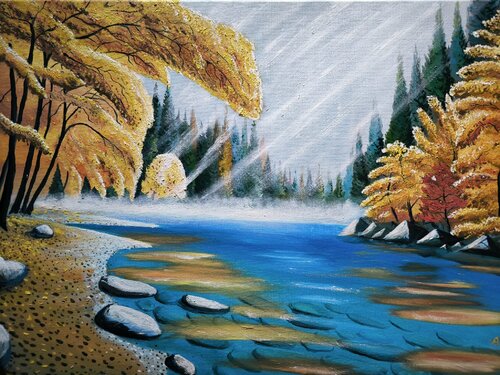 Golden Autumn van Alexander Aleksyuk, Schilderij te koop op Singulart