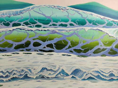 Sea colors depression therapy di Alexander Aleksyuk, Pittura in vendita su Singulart