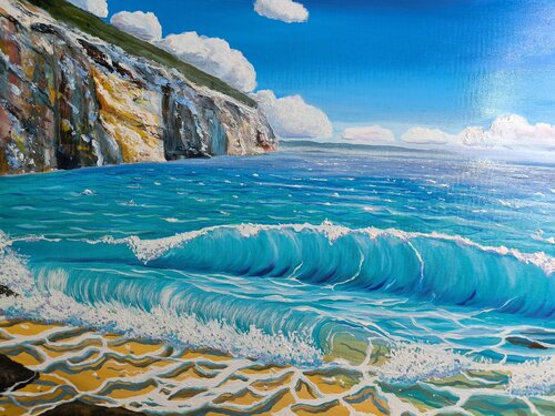 Sea coast by Alexander Aleksyuk, Painting for Sale on Singulart