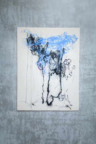 nowhere now here blue di Caitlin Schumacher, Pittura in vendita su Singulart