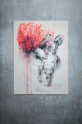 nowhere now here red di Caitlin Schumacher, Pittura in vendita su Singulart