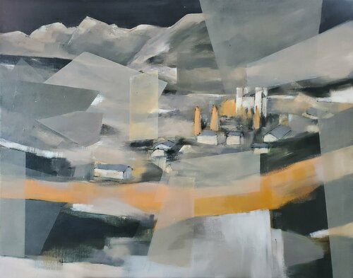 Le château d'Aymavilles van Fanou Montel, Schilderij te koop op Singulart