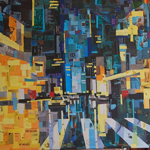 NEW YORK by night van JACQUES LACOURREGE, Werk op papier te koop op Singulart