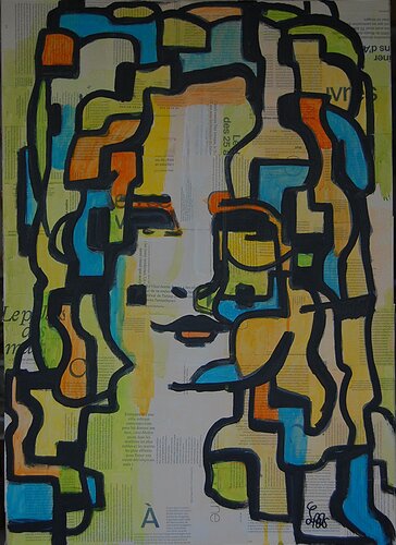 Sage Martine by JACQUES LACOURREGE, Painting for Sale on Singulart