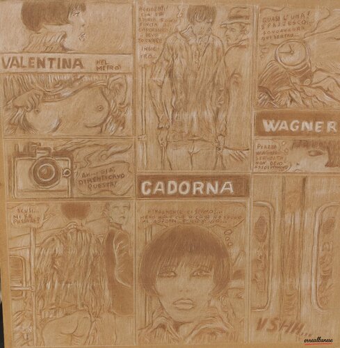 "Valentina nel metrò" van Reginaldo Albanese, Schilderij te koop op Singulart