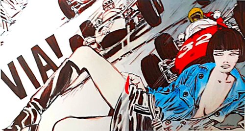 "Valentina al Gran Premio" van Reginaldo Albanese, Schilderij te koop op Singulart