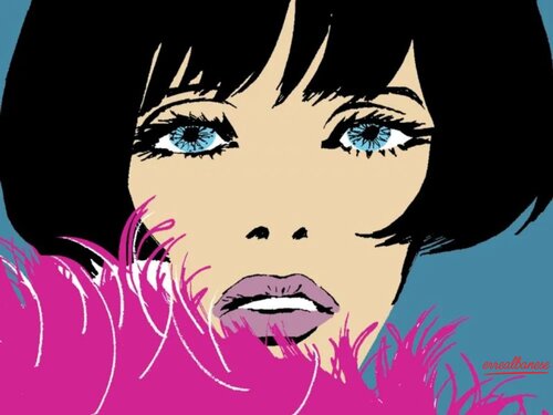 Valentina – Look at Me   Arte digitale su metallo Dibond con finitura in plexiglass Opera unica, non replicabile par Reginaldo Albanese, Peinture en vente sur Singulart