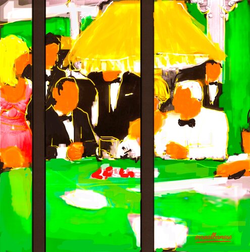 "My Name Is Bond…"    digitale su metallo Dibond con finitura in plexiglass Opera unica, non replicabile. van Reginaldo Albanese, Digitaal te koop op Singulart