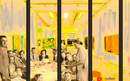 "Private Life on Display"- Impossible Museum   Arte digitale su metallo Dibond con finitura in plexiglass Opera unica, non replicabile. van Reginaldo Albanese, Digitaal te koop op Singulart