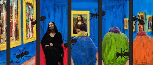 "Observed from the Cage "from the series Impossible Museum Arte digitale su metallo Dibond con finitura in plexiglass Opera unica, non replicabile. van Reginaldo Albanese, Digitaal te koop op Singulart