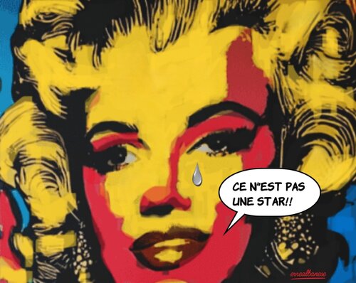 "Ce n’est pas une star!!”  Serie Bang! Fumetti d’Autore   digitale su metallo Dibond con finitura in plexiglass Opera unica, non replicabile. par Reginaldo Albanese, Peinture en vente sur Singulart