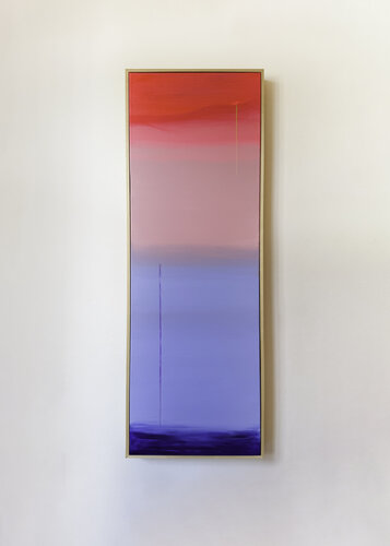 Pink New Moon IV by Alexandra Bohemia, Painting for Sale on Singulart