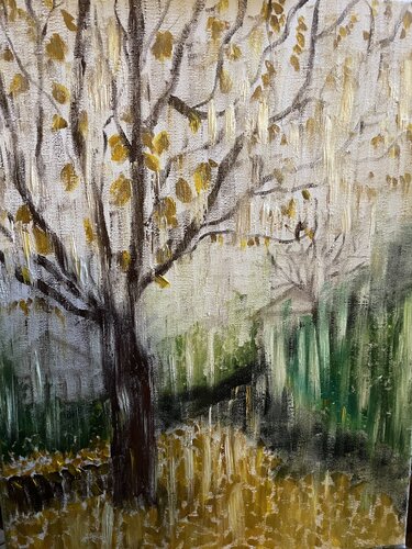 Pluie de novembre en Champagne van Valentina Rus, Schilderij te koop op Singulart