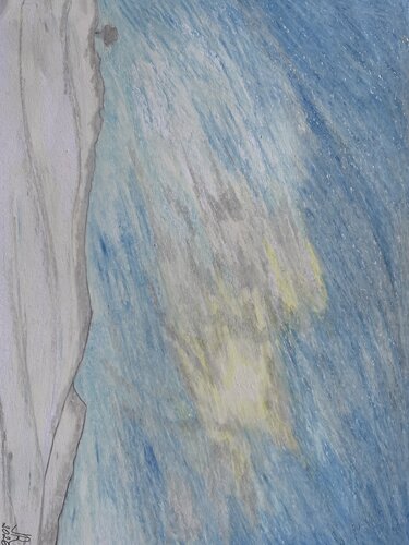 La lumiere du soleil en hiver van Valentina Rus, Tekening te koop op Singulart