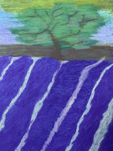 L’orage violet par Valentina Rus, Dessin en vente sur Singulart