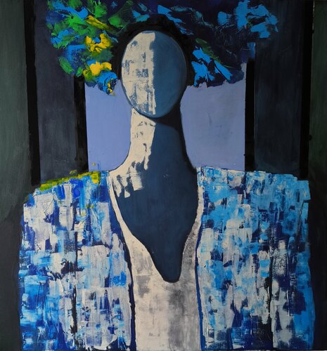 La Dama del azul silente van Miguel De Miguel, Schilderij te koop op Singulart