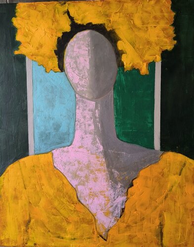 La que sostiene el Sol van Miguel De Miguel, Schilderij te koop op Singulart