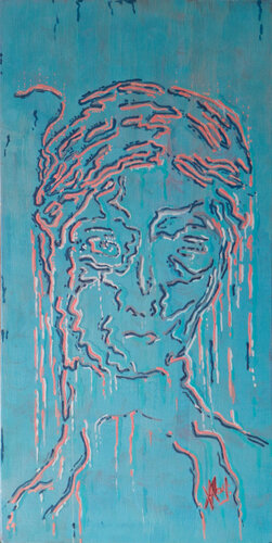 Renaissance d'une divinité du membre jeté à la mer de son père émasculé par son fils à la demande de sa mère van Victor Abel, Schilderij te koop op Singulart