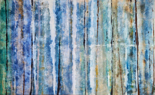 Le lagon surchauffe - diptyque 1 par Victor Abel, Peinture en vente sur Singulart