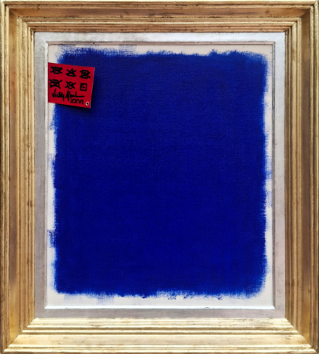L'étiquette de lavage de l'appât de bleu by Victor Abel, Painting for Sale on Singulart