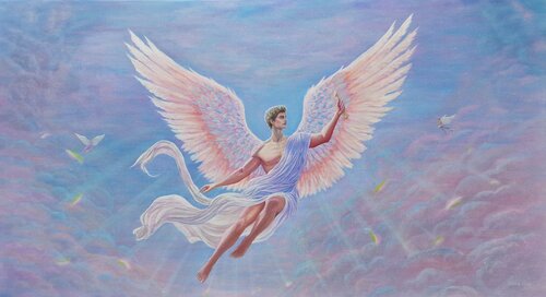 Keepers of Divine Secrets di Victoria Shul, Pittura in vendita su Singulart