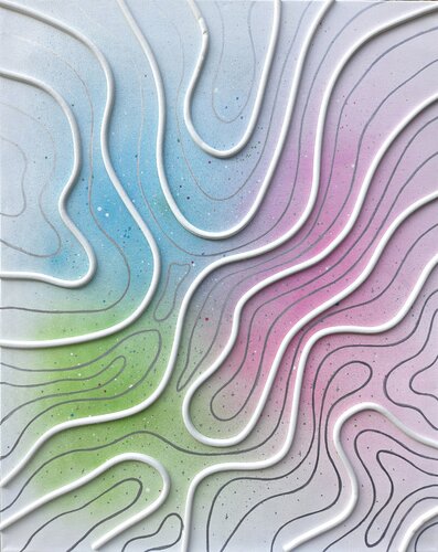 Liquid Geometry van Victoria Shul, Schilderij te koop op Singulart