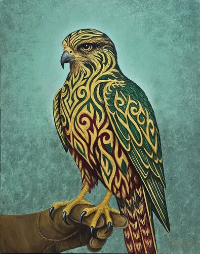 The Golden Sentinel di Victoria Shul, Pittura in vendita su Singulart